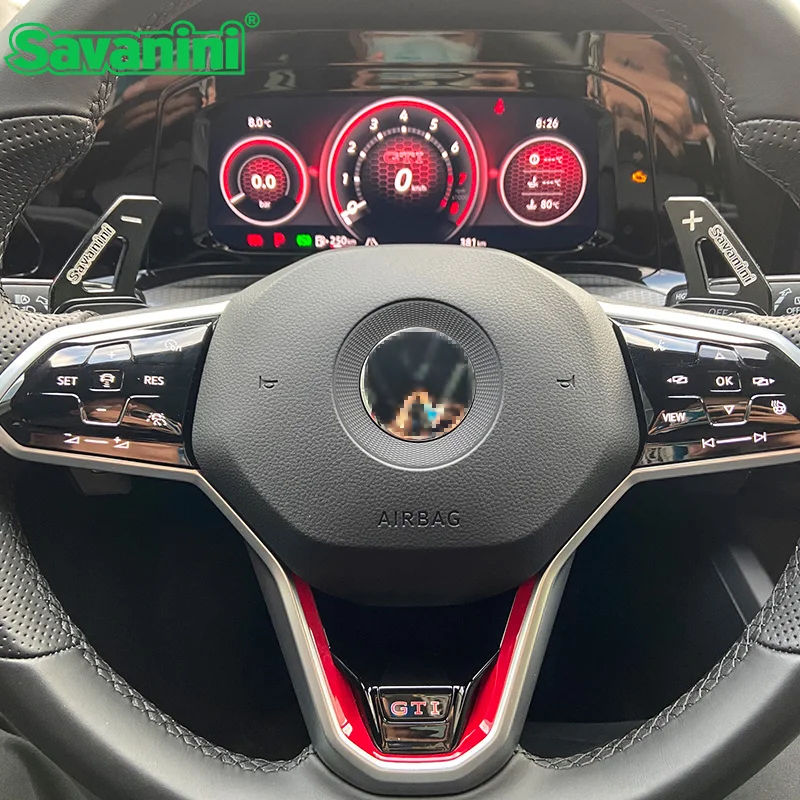 

Savanini Aluminum Steering Wheel DSG Shift Paddle Shifter Extension For VW Golf 8 MK8 Alltrack Wagon Tiguan auto car accessories