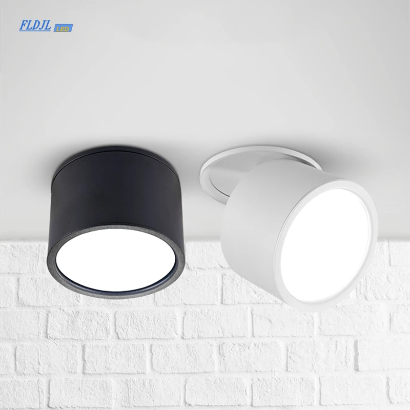 Dimmable recessed ceiling light 7W  12W 15W AC85V-285V LED recessed surface mounted spotlight