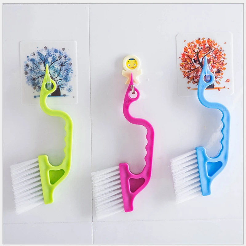 New Cleaning Brush Shower Room Sliding Door Rail Cleaning Brush Portable Window Rail Cleaning Brush Kitchen Bathroom Tools