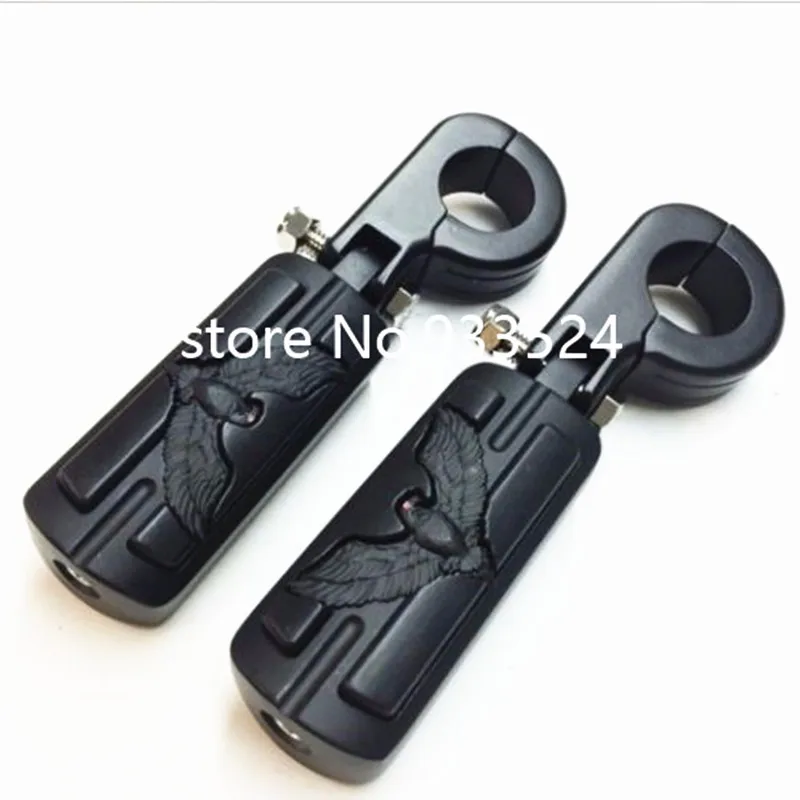 

Motorcycle 1 1/2" Highway Stiletto 4475 Foot Pegs Footrest P-Clamps For Harley Honda Kawasaki Suzuki Yamaha Chopper Touring Atv