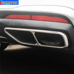 Car Tail Throat Pipe para Audi A4 B9 2020 2021, Exhaust Outlet Decoração, Muffler Pipe Cover Trim, Exterior Acessórios Automotivos