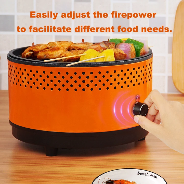 New Product Simple Portable Outdoor Grill Indoor Non-Stick Coating Smokeless Barbecue Charcoal Bbq Grills