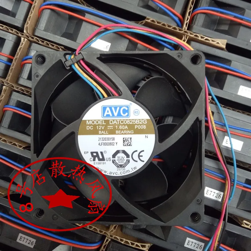 

AVC DATC0825B2G P008 Server Cooling Fan DC 12V 1.60A 80x80x25mm 4-Wire