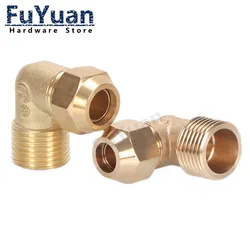 Brass elbow Flaring Fittings Connector Pipe 6/8/10/12mm to 1/8