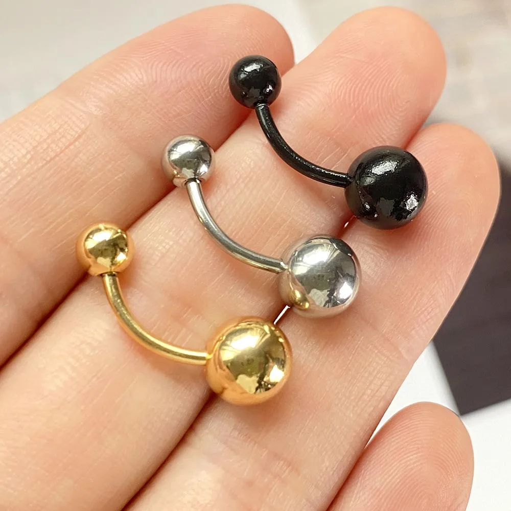 1 шт., кольца для пирсинга живота из хирургической стали, Ombligo, пирсинг, колокольчик, серьги для хряща, украшения для тела