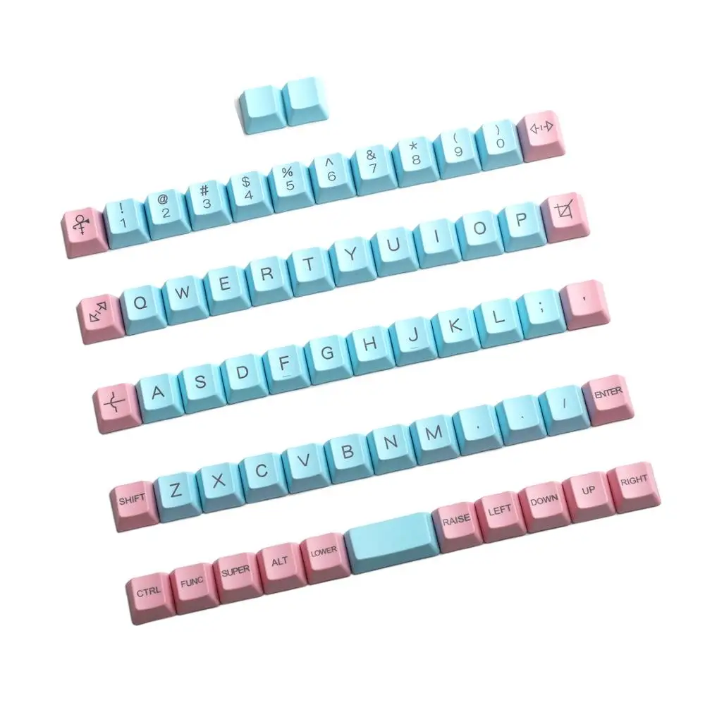 Ymdk planck ymd40 v2 niu40 preonic keysetカーボンレーザーエッチング40% トッププリントoemキーキャップ厚さ1.5mm pbt