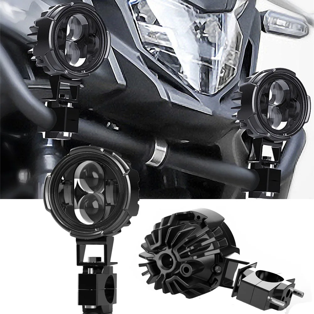 Motorcycle LED Spotlight Headlight Motorcycle LED Fog Lights Farol Moto Auxiliar Fog Lamp For BMW R1200GS R1250GS F800GS F700GS.