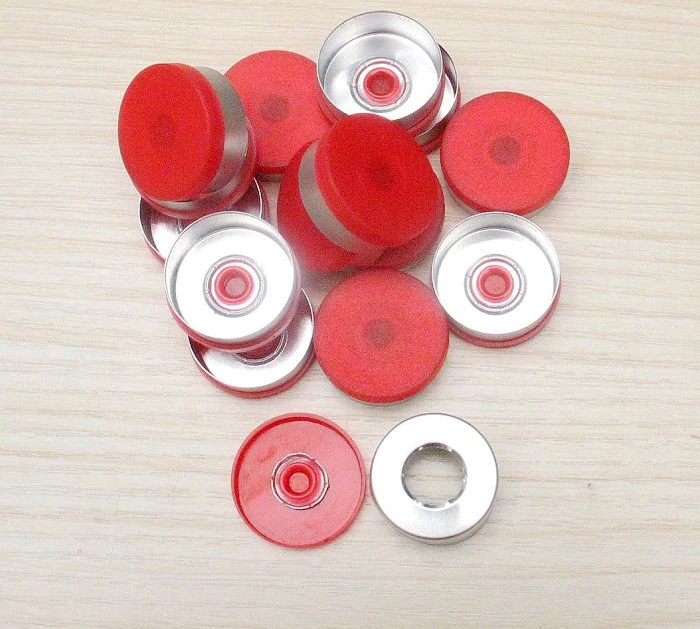 100Pcs 20Mm Kleur Opties Aluminium Plastic Cap Glazen Flacon Caps Seal Scheur Cap Aluminium Tops Voor Krimp glazen Flacon