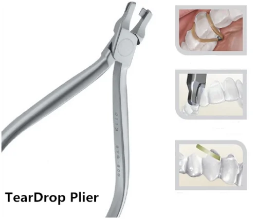 Ortodontyczny niewidoczny uchwyt wyczyść Aligner Plier Tear Drop Dental Forcep niewidoczny uchwyt Dental Torque