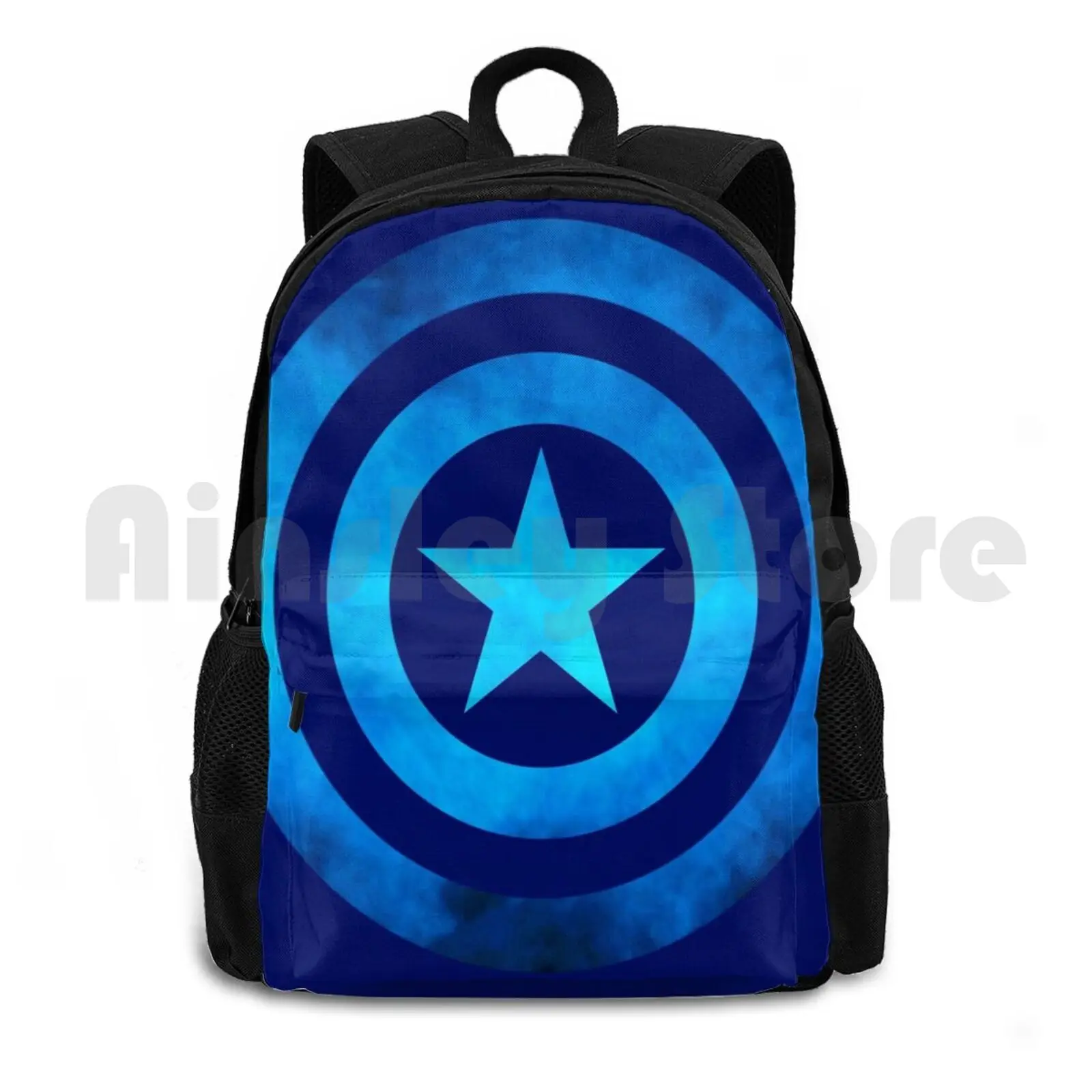 Mochila de senderismo al aire libre con logotipo de estrella azul, equitación, Escalada, Deportes, Patriot, Capitán América, superhéroe