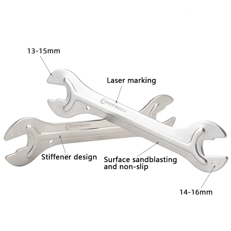 TOOPRE-mountainbike hub bladsleutel, opening, demontage en reparatie, voetpedaalgereedschap, 13mm, 14mm, 15mm, 16mm