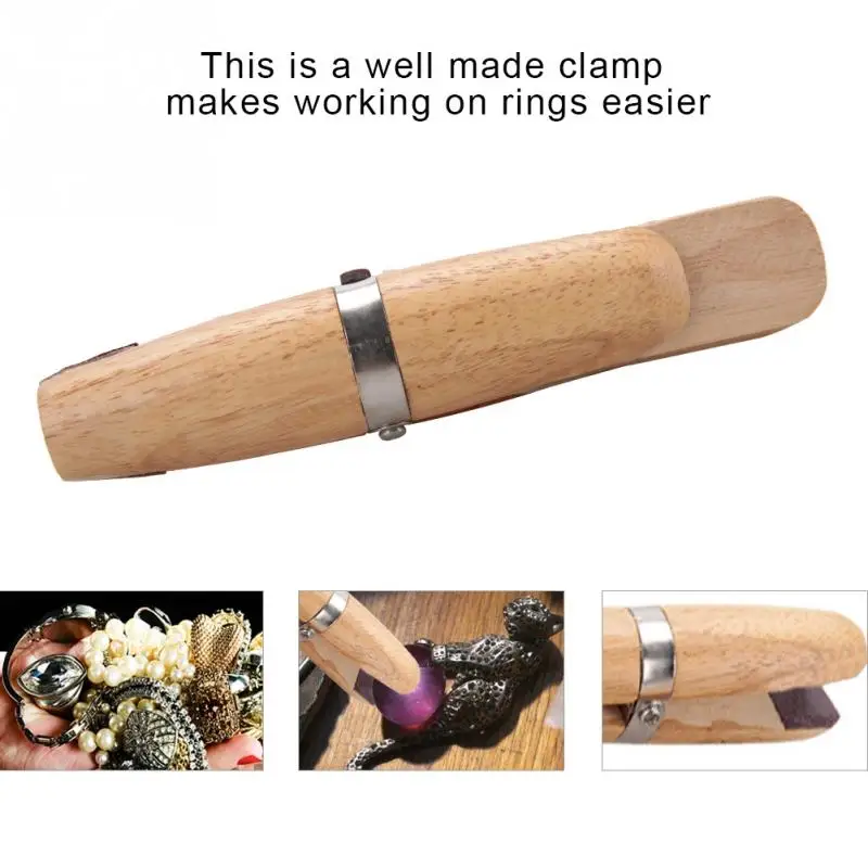 New High Quality Wood Ring Clamp Jewelers Holder Jewelry Making Benchwork Professional wood tweezers Hand Jewelry Tools