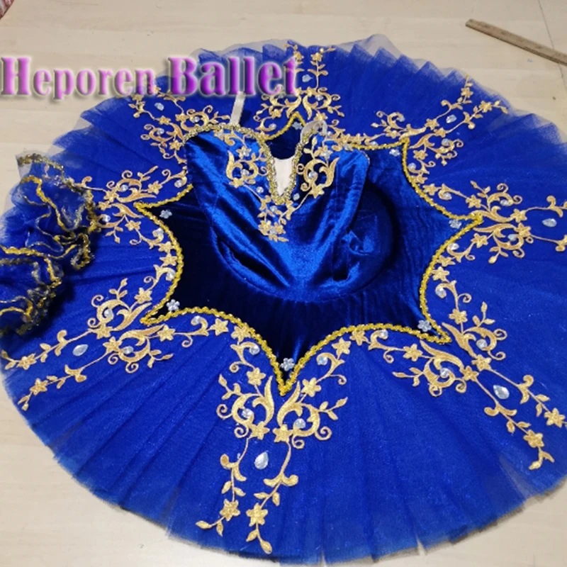 

Professional All Season Women Or Girl Dark Blue Ballet Tutu For Blue-bird Cygnet Balle Skirt