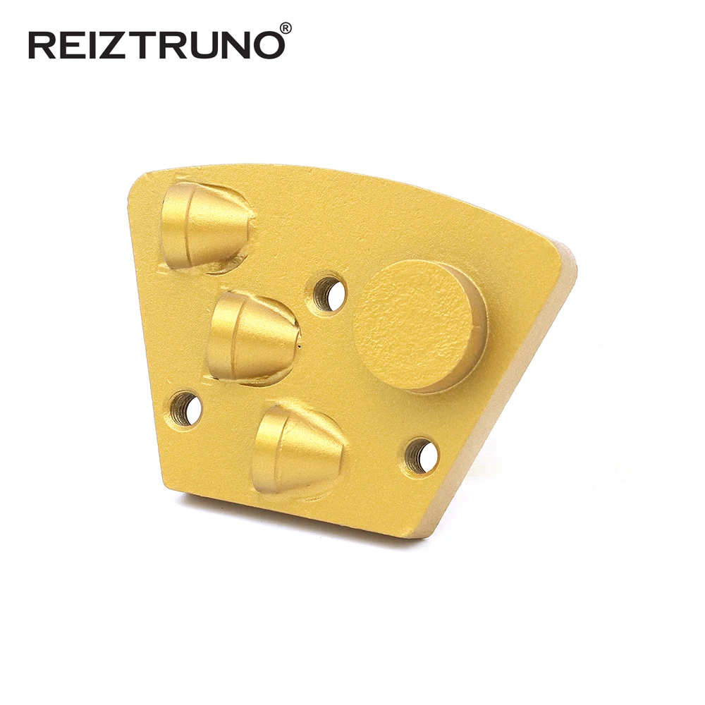 REIZTRUNO trapezowy diamentowy metalowy podłogowy tarcza szlifierska jeden segment i 3*1/2 PCD szlifierka do posadzek betonowych na narzędzie do usuwania żywicy epoksydowej