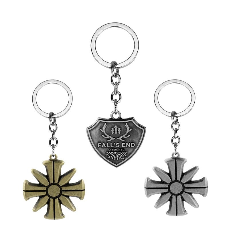 

Game Far Cry 5 Keychain Vintafe Farcy Eden's Gate Pendant Key Rings Metal Key Holder Porte Clef