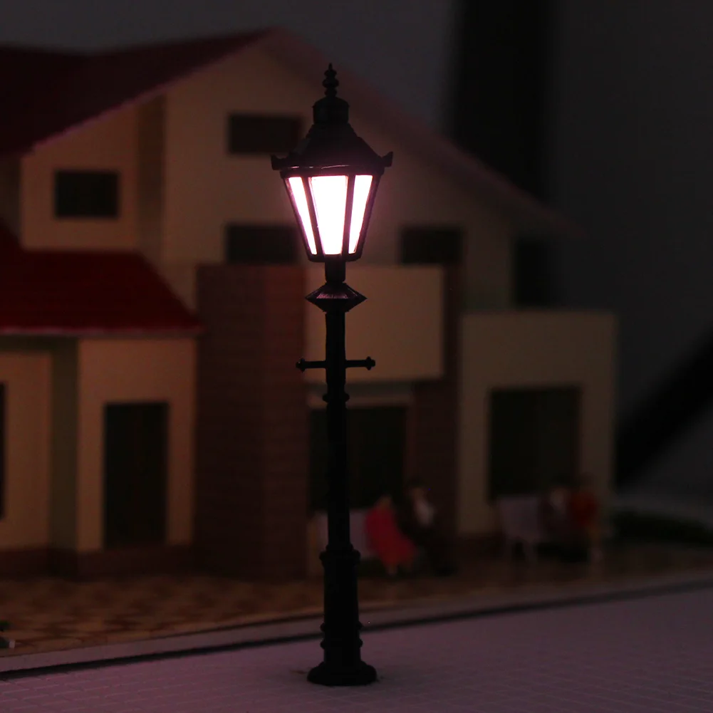 Evemodel 5pcs 1:50-1:200 Model Railway Lamps Street Lights Z N HO OO O Scale LEDs