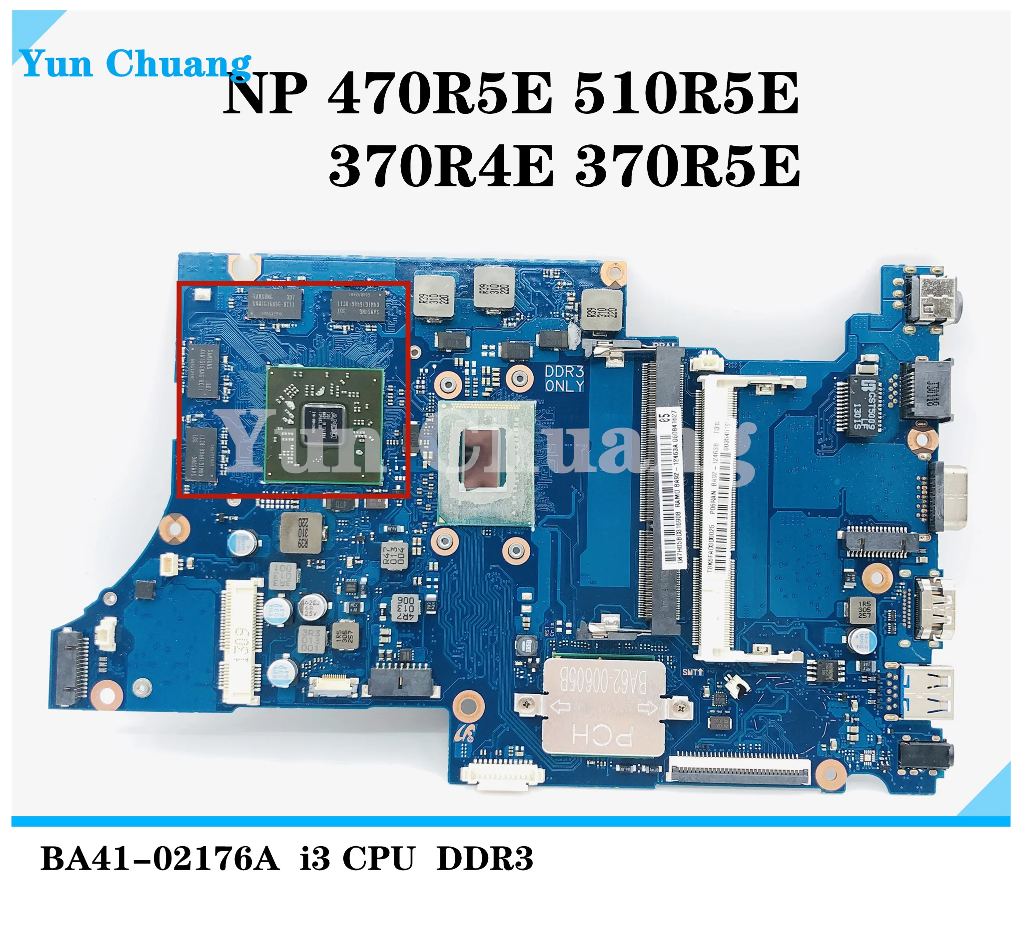 

BA41-02176A For Samsung NP470R5E NP510R5E NP370R5E NP370R4E Laptop Motherboard With i3 CPU HD 8600M GPU DDR3 100% fully tested