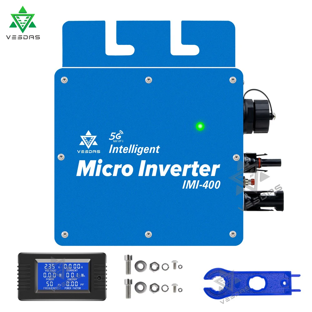 

Микро-инвертор солнечной батареи Vesdas 400 Вт MPPT микроинвертор на сетке инвертор Чистая Синусоидальная волна со встроенным Wi-Fi для 60 72 ячеек