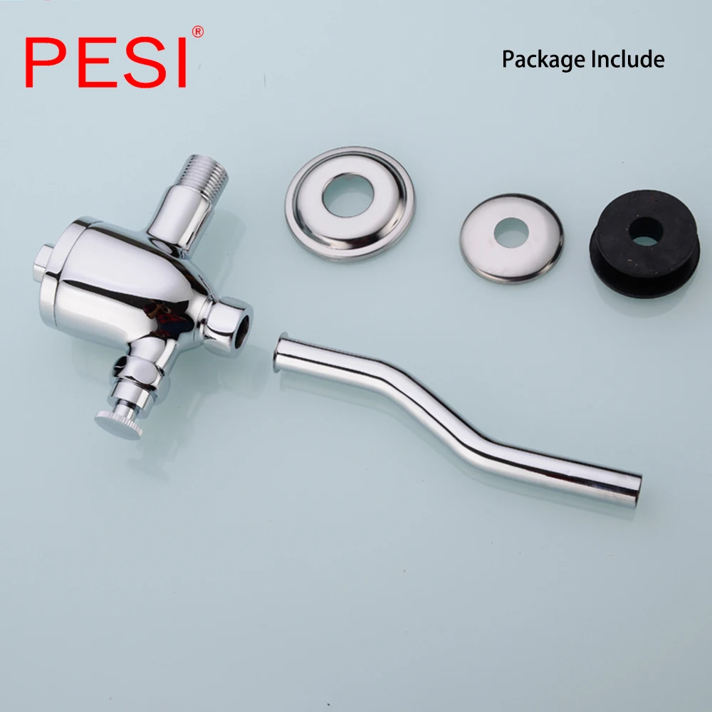 Toilet  Pressed Self Closing Flushing Valve Urinal Device Diverter Brass delay urine valve Toilet Valve Hotel Hand Pressing Tool