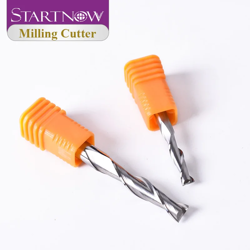 Startnow 10PCS/Lot Upcut Milling Cutter TWO Flute Spiral Bits CNC Tool Router Engraving Bit End Mill For Acrylic PVC Hardwood