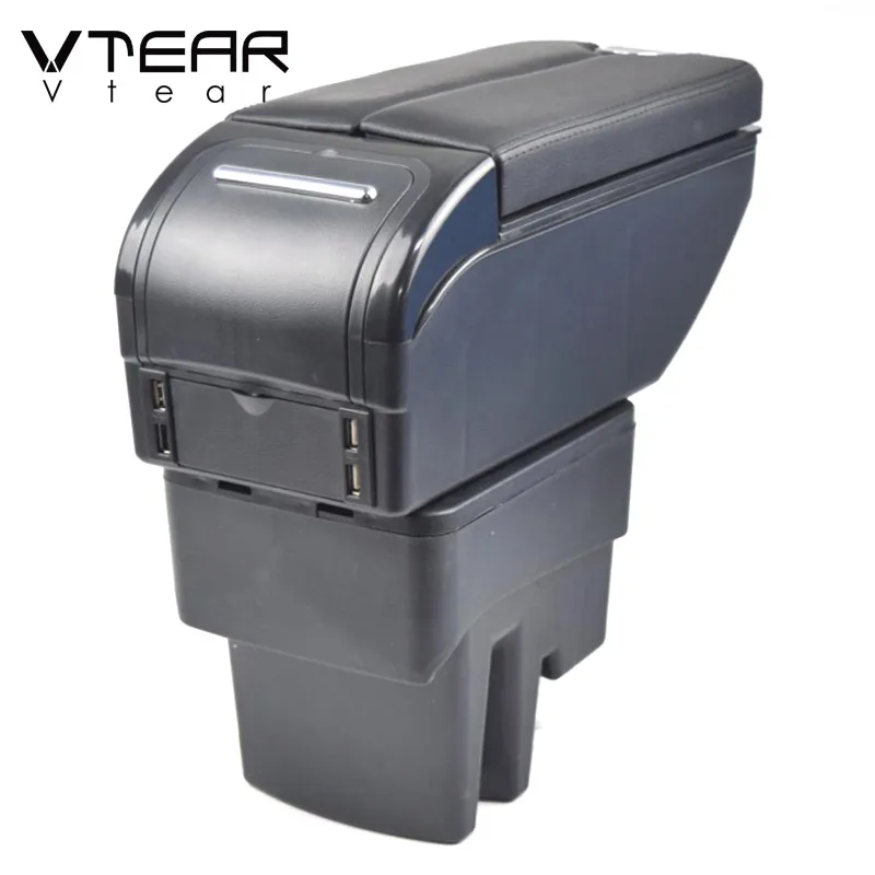 Vtear Car Armrest Box Arm Rest Storage Center Console Container Leather Accessories Interior Decoration For Toyota Avanza 2014