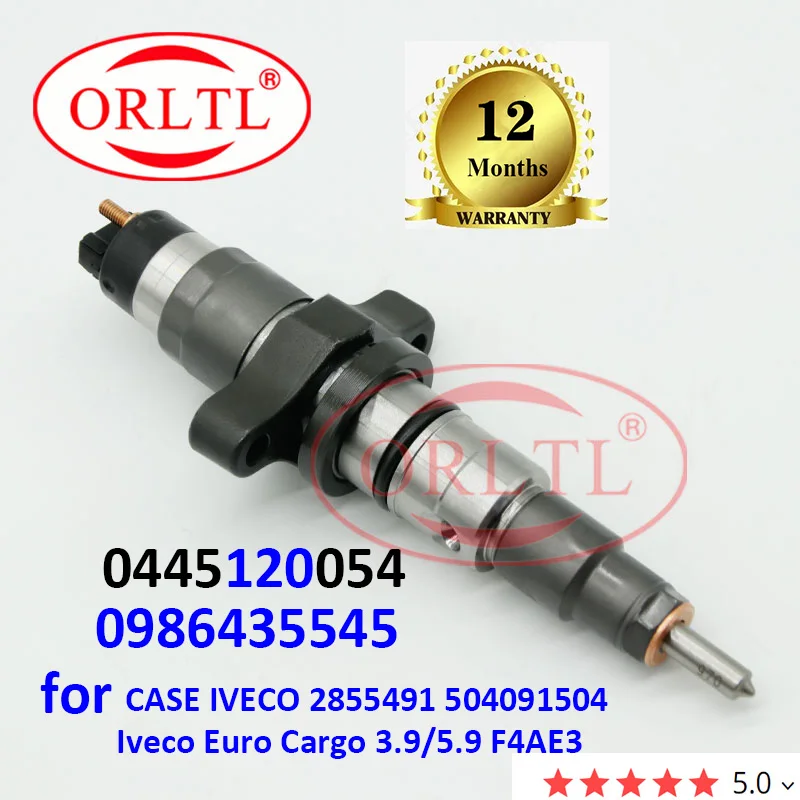 

ORLTL Common Rail Injector Nozzle 0445120054 0986435545 0 445 120 054 for CASE IVECO 2855491 504091504 Euro Cargo 3.9/5.9 F4AE3