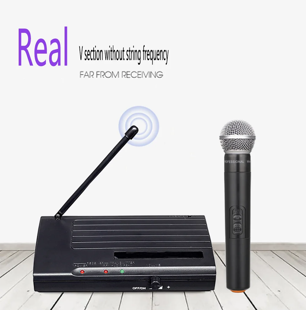 GAW-U100 المهنية UHF واحد إلى واحد ميكروفون لاسلكي محمول باليد مناسبة لأداء المؤتمر KTV