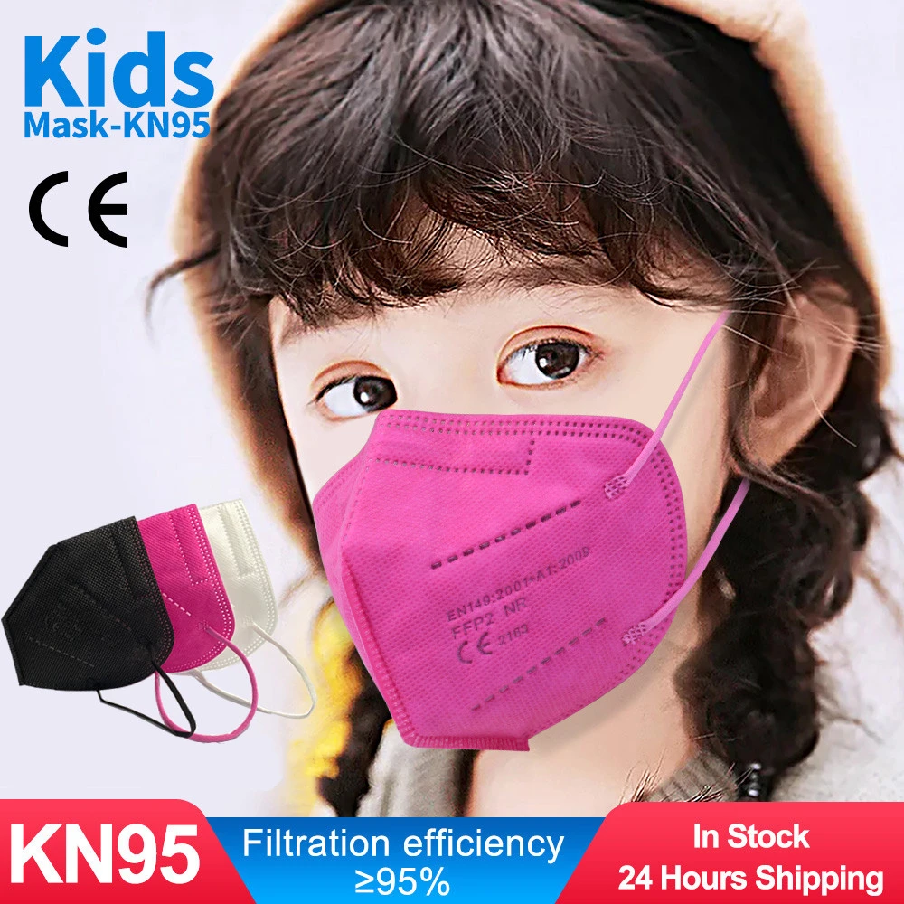 Reusable FFP2 Kids Mask Mascarilla KN95 infantil 10PCS-100PCS Protective FPP2 Mouth Face Masks For Boy Girl Child Masque Enfant