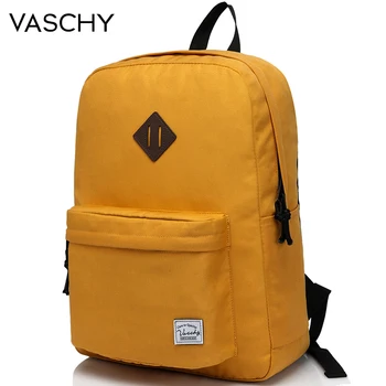 VASCHY school backpack for teenagers travel school bags backpack fashion classic college student backpacks Mochilas yellow