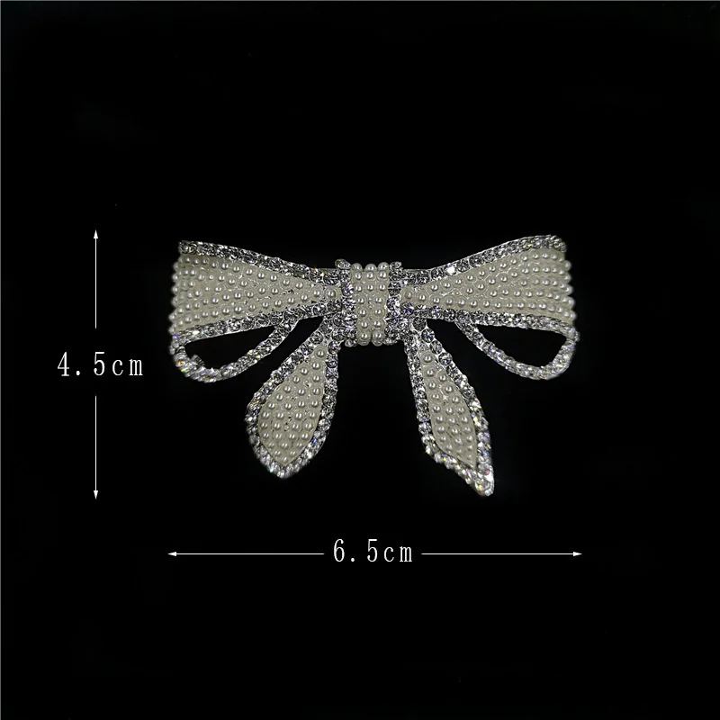 Elegant Crystal Barrettes for Women Pearls Paved Hair Clips Metal Pinch Cock Bowknot Headdress Accessories Jewelry Gift 2021