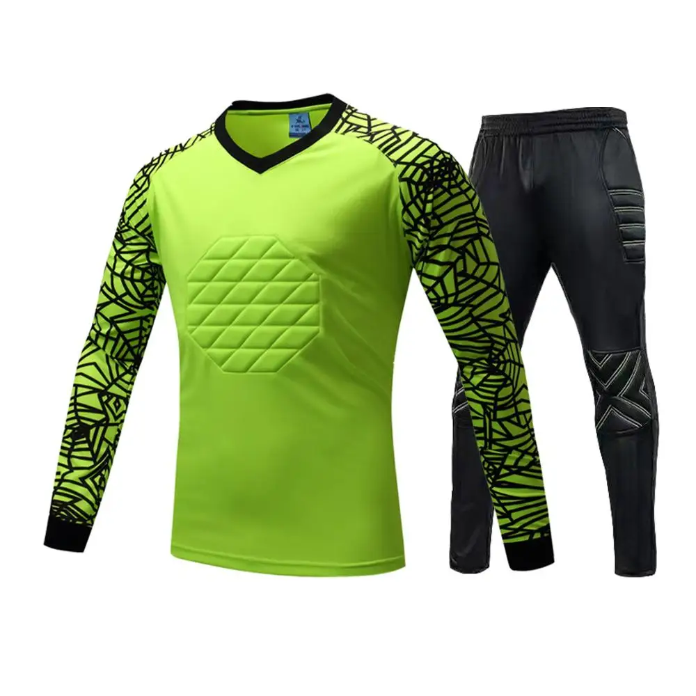 

For Men Goalkeeper Jersey Soccer Uniforms New Profession Training Boy Football keeper Jersey Sponge Protector Doorkeeper Goalke