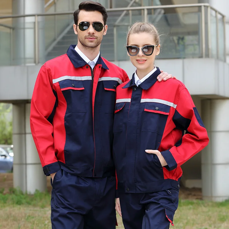 

Autumn Long-sleeve Workwear Suit Wear-resistant Worker Uniforms Factory Workshop Tooling Work Clothes Set For Men Women Coverall