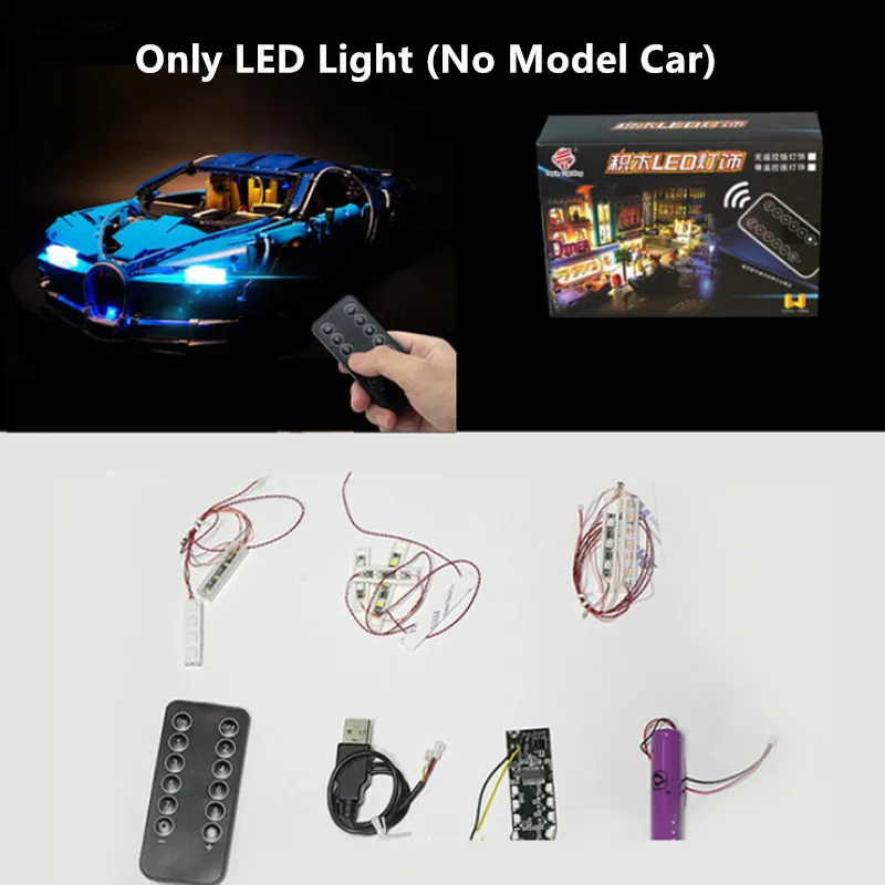 LED Light Set For 42083 Bugattied Chiron High-tech Set Building Blocks Toy (NOT Include The Model Bricks)