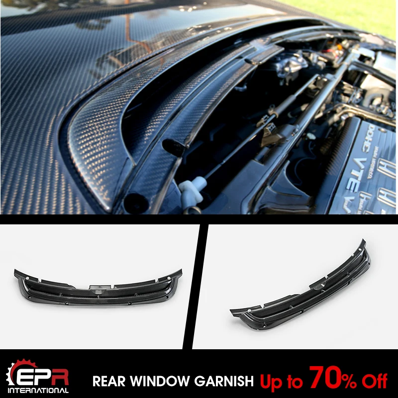 For 91-05 Honda NSX NA1 NA2 OE Style Carbon Glossy Rear window garnish Exterior Accessories