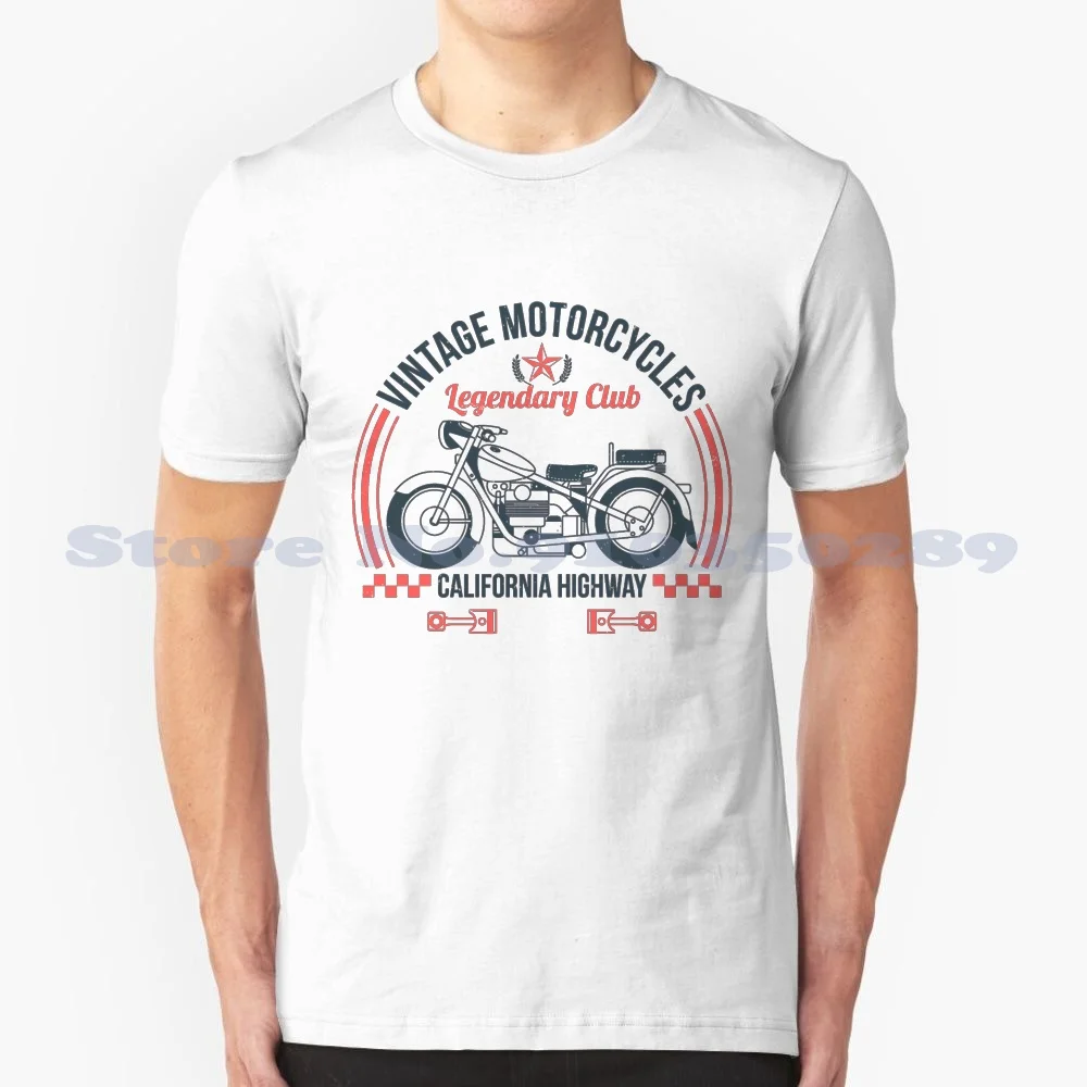 Vintage Motorcycles Legendary Club Highway Road Riders , American Funny , 21 100% Cotton T-Shirt Tribal Gear Bonneville Long