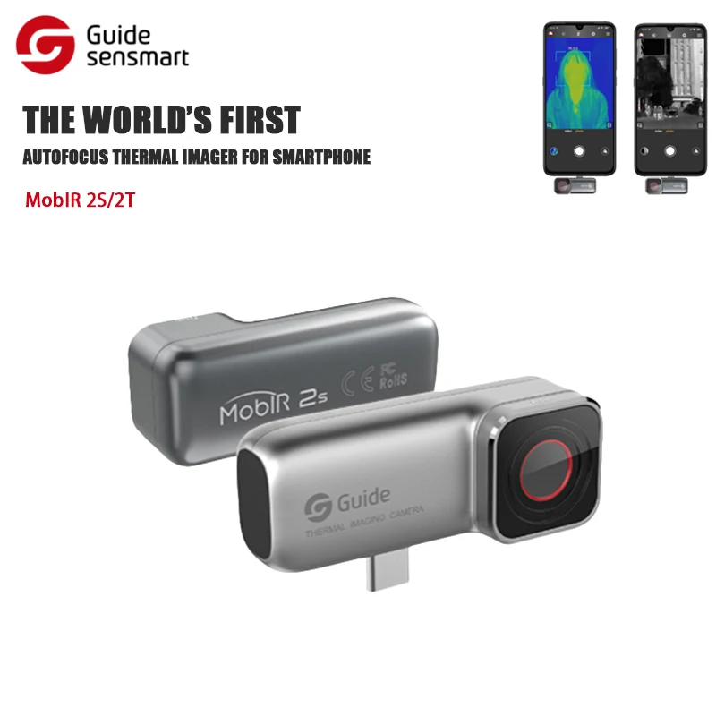 New Guide MobIR 2S/2T AutoFocus Thermal Imager for Smartphone Real-time Temperature Detection Night Vision Thermography TYPE-C