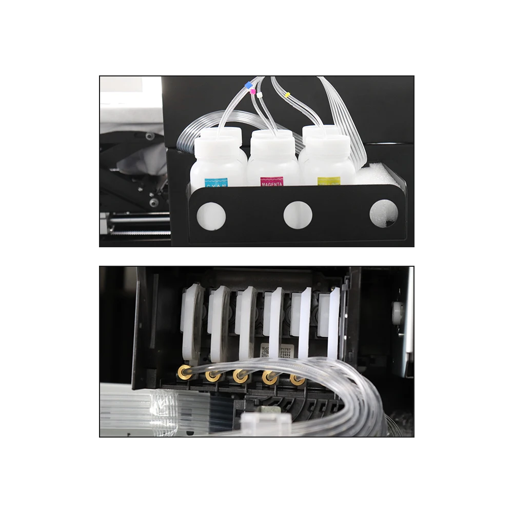 Imagem -04 - Impressora Dtg a4 Cores Direto para Impressora de Vestuário a4 Dtg Flated T-shirt Printing Machine For Dark And Light T-shirt Clothes