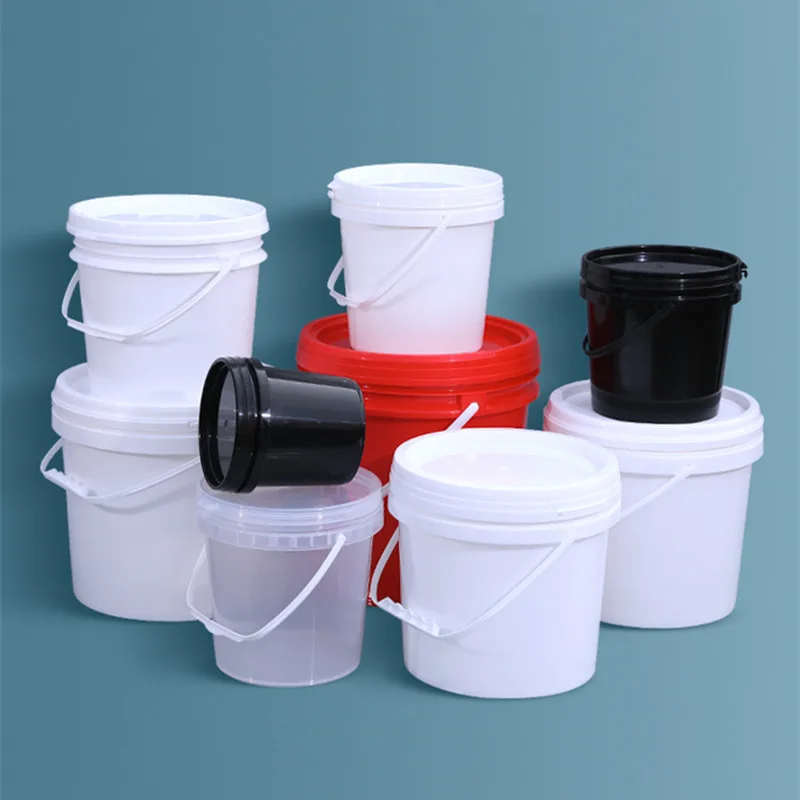 5PCS 2L High Quality Plastic Bucket With Lid and Handle Good Sealing Container for Water Honey Food Grade Storage Pail