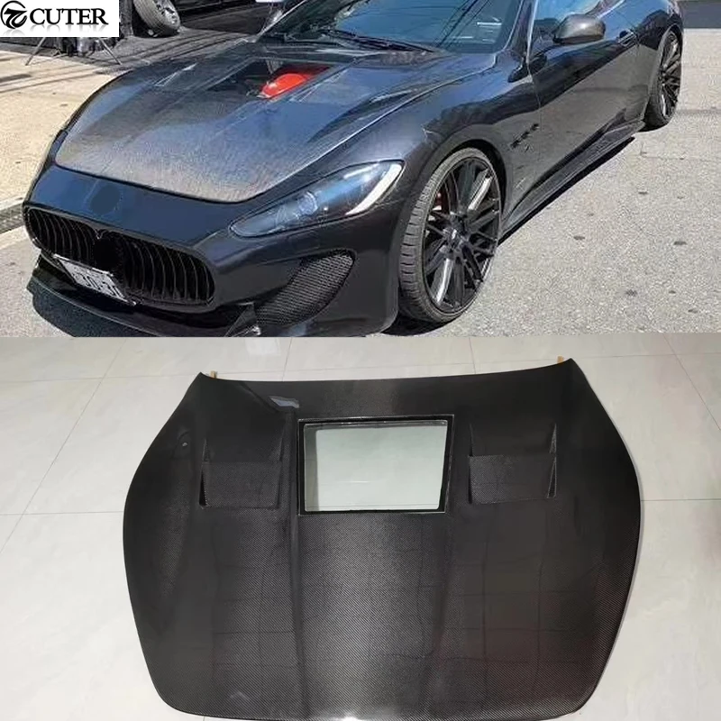 

Gt Dmc Style Transparent Carbon Fiber Frp Front Engine Hood Bonnet for Maserati Gt Car Body Kit