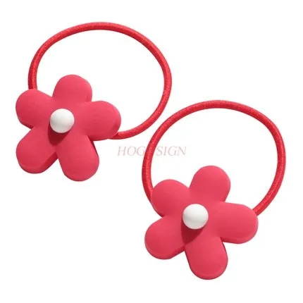 Small Flower Rubber Band Girl Princess Child Tie Hair Hair Ring Baby Girl Hair Accessories Head Rope Sale