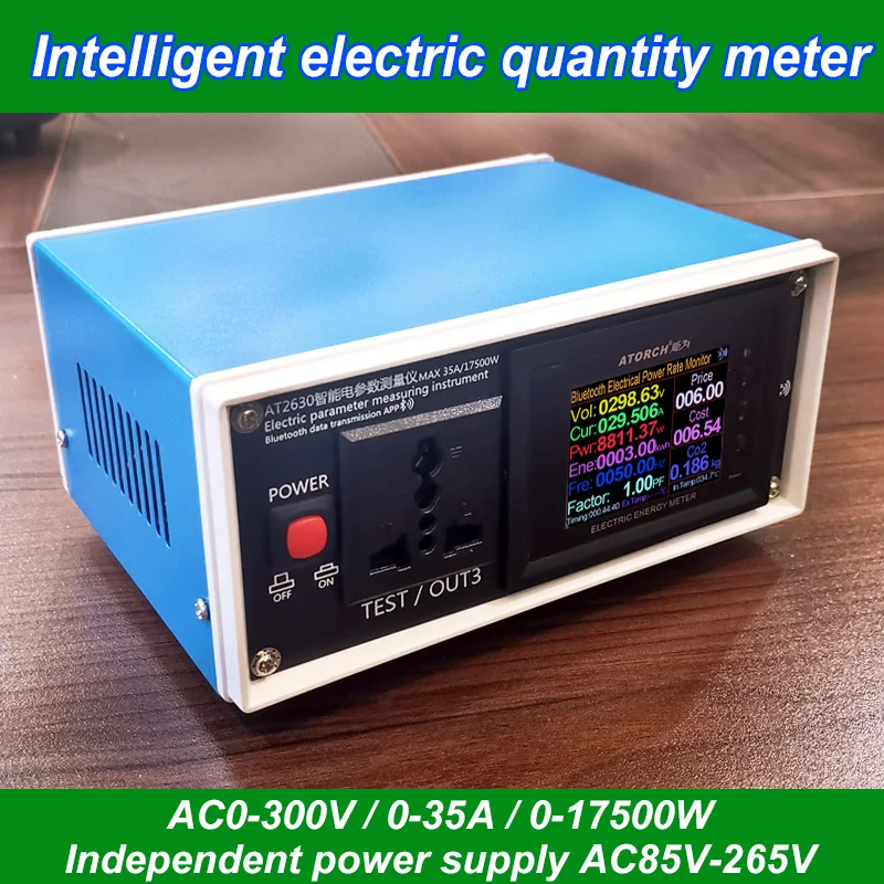 Power Intelligent Electricidade Medidor Electricidade Monitor Teste Medição Instrumento At2630 Ac0300v 35a