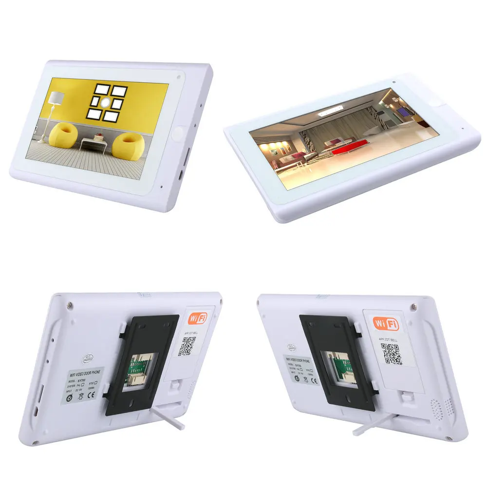 Imagem -03 - Inteligente sem Fio ip Video Door Phone Sistema de Interfone Wired Doorbell Câmera Suporte de Desbloqueio Remoto Wi-fi 1x1200tvl 7