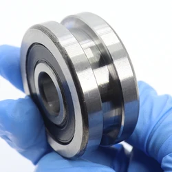 H Groove Bearing ( 1PC ) 12*42*19 mm Steel Bearing Rollers H4/4 H5/4 H6/4 H7/4 Slide Guide Bearings U Wheel Pulley