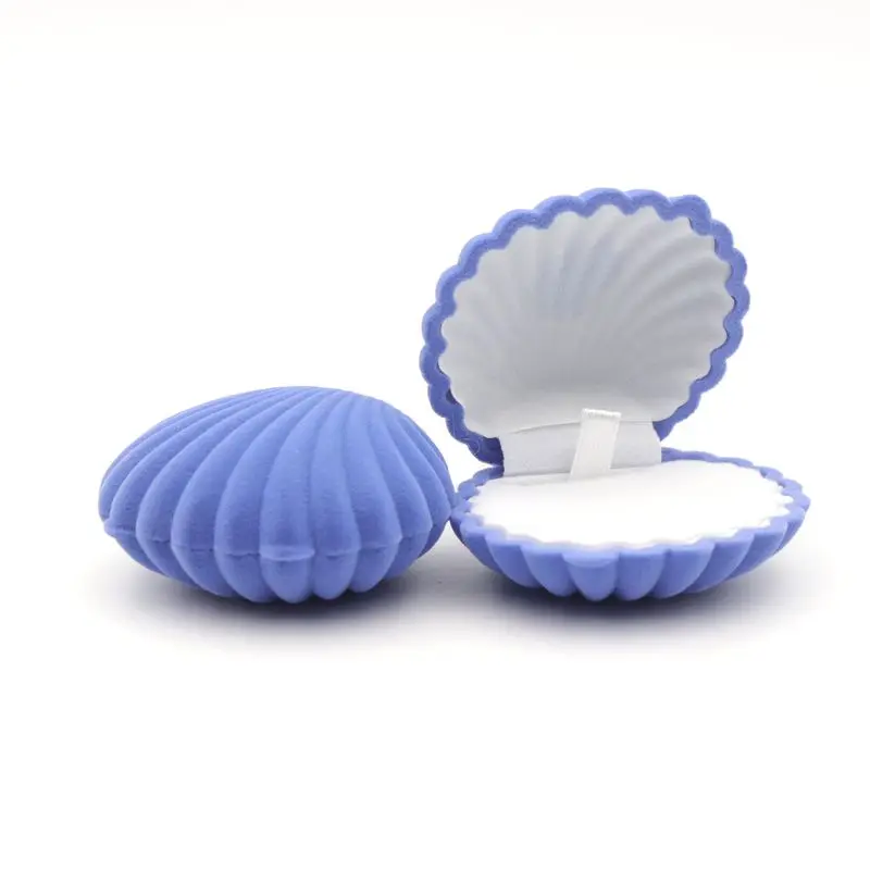 1 pezzo a forma di conchiglia, adorabile velluto, matrimonio, fidanzamento, braccialetto, espositore, regalo, portagioie, collana, supporto,
