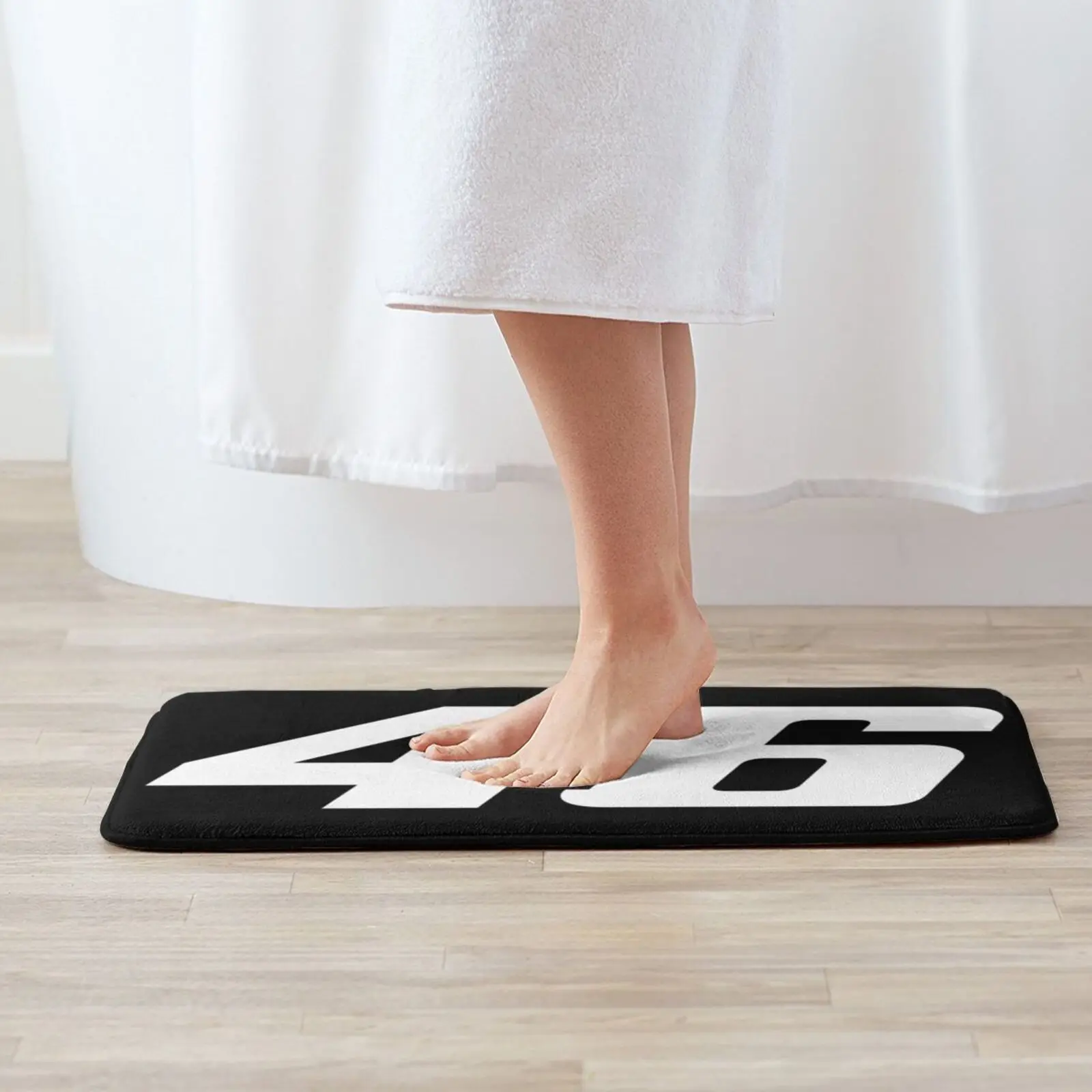 White 46 Entrance Door Mat Bath Mat Rug Kyokushinkay Karate Kata Shotocan Martial Arts Japan Retro Vintage Goju Ryu Ninpo