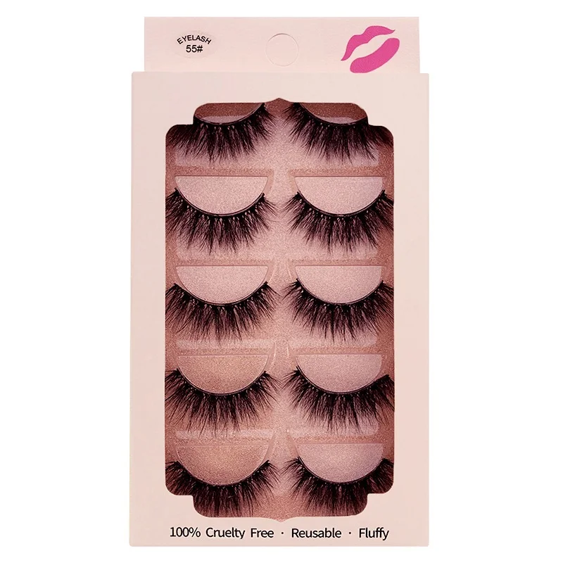 Thick Natural Long Mink False Eyelashes Extension Soft Light Hand Made 3D Fake Lashes Makeup For Eyes 120Sets/Lot DHL Free