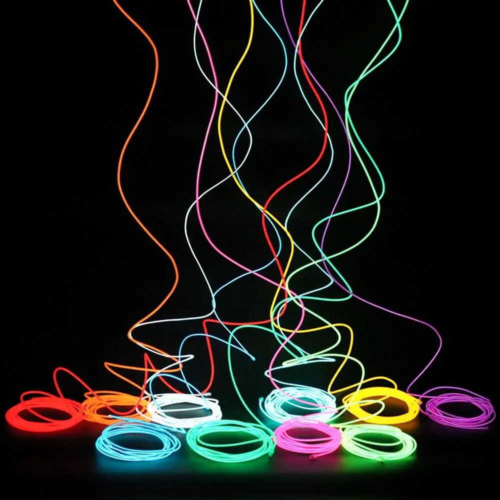 Flexible Neon Light 1M/2M/3M/5M/10M EL Wire Led Neon Dance Party Atmosphere Decor Lamp RopeTube Waterproof Multicolor Led Strip