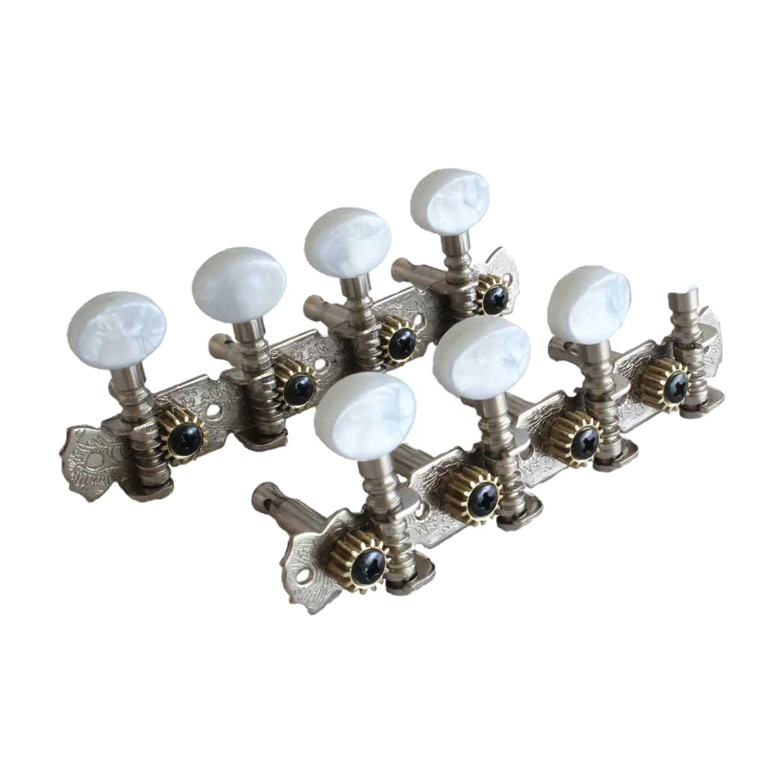 Chrome 8 String Guitar Machine Heads Mandolin Tuning Pegs Tuners 4L4R Tuner Button Spacing 25mm 4 in one line