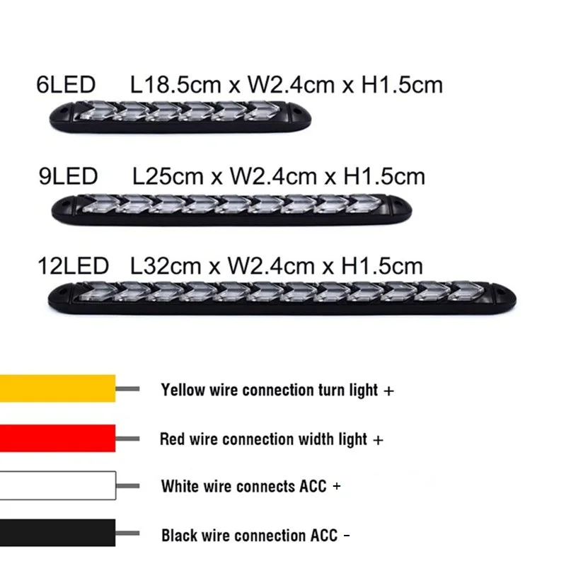 OKEEN 2pcs impermeabile Led per auto Switchback LED luce diurna faro DRL lampada dinamica sequenziale indicatore di direzione luci di marcia diurna