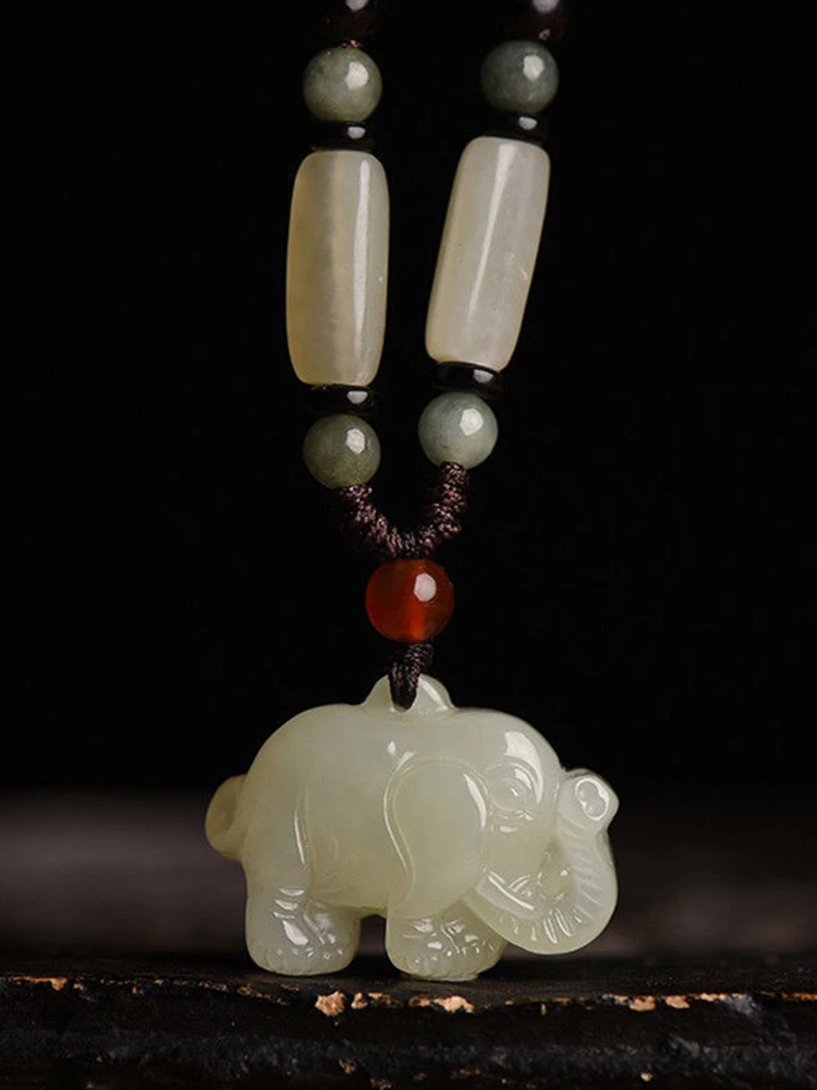 

Fashion Elephant Charms Necklace Gem elephant Pendant For DIY Jewelry Making Accessories